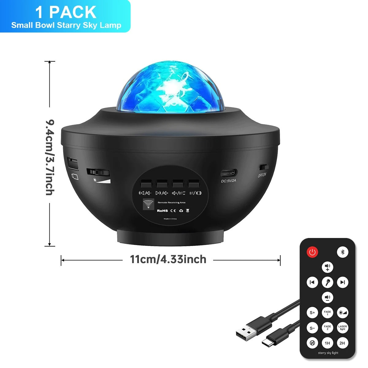 Prime Zar™ LED Starry Galaxy Projector Night Light