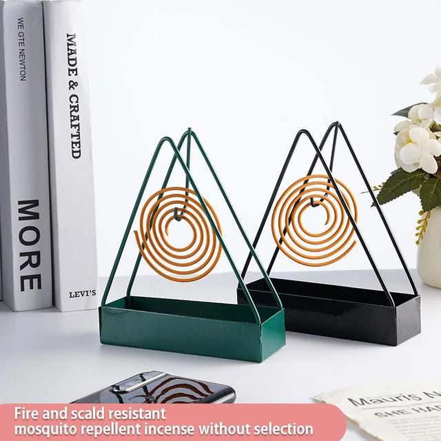 Prime_Zar Fireproof Triangle Mosquito Coil Holder Stand in Iron - Prime Zar