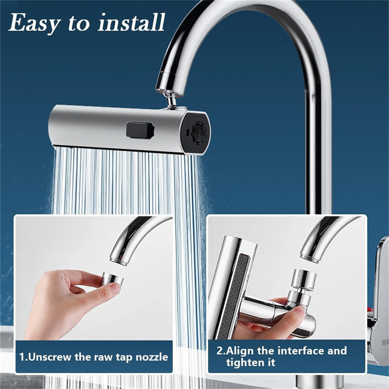 Prime Zar™ Waterfall Kitchen Faucet Extension Adapter 720° Swivel 4 Mod - Prime Zar